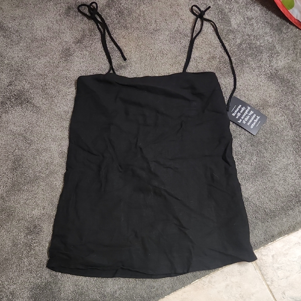 Tuckernuck Black Linen Mini Dress
